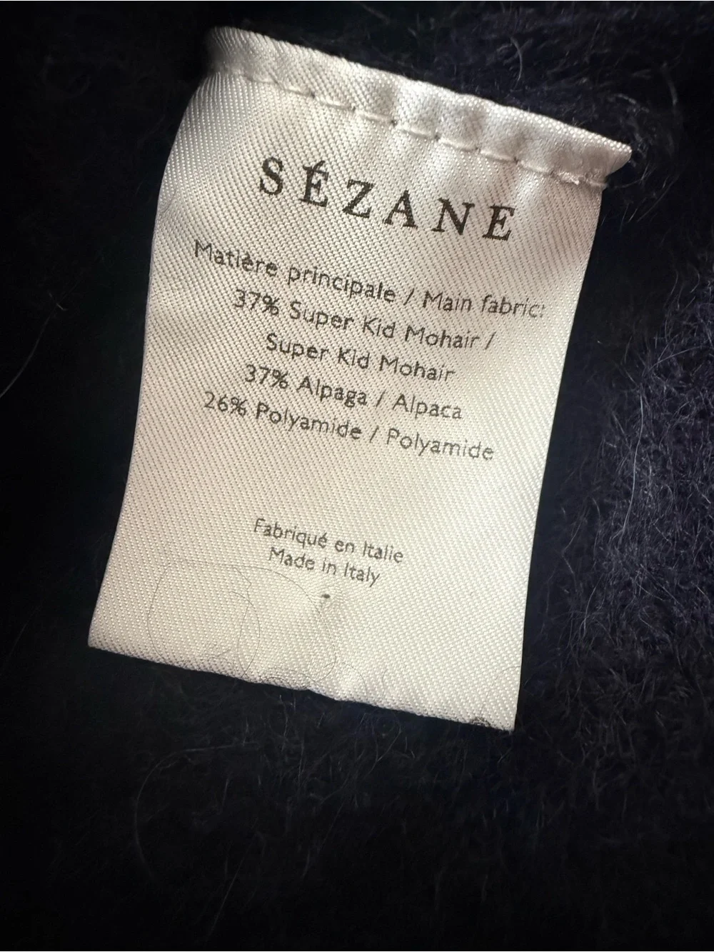 SEZANE Gaspard Cardigan in Black Size Small - Picture 8 of 9